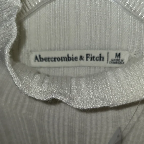 Abercrombie & Fitch White Turtleneck Longsleeve - Picture 3 of 5